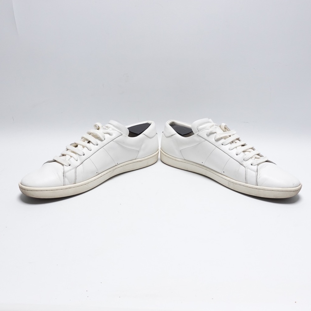 Saint Laurent SL/01 white leather low top shoes mens size 42 - Picture 10 of 13